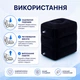 Подушка для путешествий 43см , подставка для ног, 3 уровня высоты, для самолета, автобуса черный цвет - изображение 2