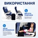 Подушка для путешествий 43см , подставка для ног, 3 уровня высоты, для самолета, автобуса черный цвет - изображение 3