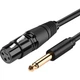 Кабель мультимедийный 6.35mm M to XLR F 2.0m AV131 black Ugreen (20719) - зображення 1