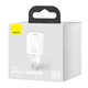 Зарядний пристрій Baseus Super Silicone Quick Charger 20W Мережевий адаптер Type-C зі швидкою зарядкою QC3.0/PD3.0, Білий - зображення 7