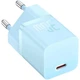 Зарядний пристрій Baseus GaN5 Mini Fast Charger 30W Мережевий адаптер Type-C зі швидкою зарядкою PD3.0/QC3.0/AFC/FCP/PPS, Блакитний - зображення 4