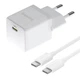 Зарядний пристрій Baseus Palm Fast Charger 20W Мережевий адаптер Type-C зі швидкою зарядкою PD3.0/PD2.0/QC3.0/PPS та кабелем Type-C to Type-C 60W, Білий - зображення 1