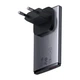 Зарядное устройство Baseus GaN5 Pro Ultra-Slim 65W Сетевой адаптер Type-C/USB с быстрой зарядкой PD3.0/QC3.0/AFC/SCP/FCP и кабелем Type-C to Type-C 100W, Серый - изображение 2