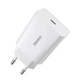 Зарядное устройство Baseus Speed Mini PD Charger 20W Сетевой адаптер Type-C с быстрой зарядкой PD3.0/QC3.0/FCP, Белый - изображение 1