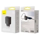 Зарядний пристрій Baseus Compact Quick Charger 30W Мережевий адаптер Type-C/2USB зі швидкою зарядкою QC3.0/PD3.0, Чорний - зображення 8
