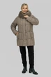 Жіноча куртка-пуховик Оделія із коміром зі штучного хутра All Posa 58 Капучино (ap4287#23843) - изображение 5