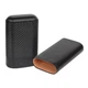 Чохол для 3 сигар ZIPPO Black Leather Carbon натуральна шкіра, дерево Чорний карбон (2007999) - зображення 1