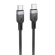 Дата кабель Hoco X109 Energy silicone Type-C to Type-C 60W (1m) Black - изображение 1