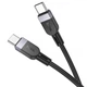 Дата кабель Hoco X109 Energy silicone Type-C to Type-C 60W (1m) Black - изображение 5
