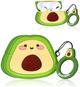 Чехол силиконовый противоударный для AirPods 1 2 Avocado 3D Case защитный зеленый SR-547 - изображение 7