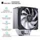 Процесорний кулер JONSBO PISA A5 ARGB Gray (120mm/LGA 1700/1200/115X/AM4/AM5/265W/4Pin PWM) - изображение 3
