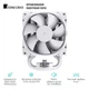 Процесорний кулер JONSBO HX6210 White (92mm/4pin/800-2300RPM/31.6Dba/6 тепл. трубки/4PIN PWM) - изображение 3