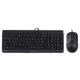 Комплект клавіатура та мишка A4Tech F1512 Black - зображення 1