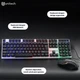 Дротовий ігровий комплект K518 Unitech з RGB-підсвічуванням клавіатура та миша, чорний - зображення 3