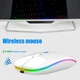 Беспроводная компьютерная мышь Bluetooth с USB-адаптером 2.4 ГГц, RGB-подсветкой, аккумуляторная, белая - изображение 7