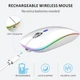 Беспроводная компьютерная мышь Bluetooth с USB-адаптером 2.4 ГГц, RGB-подсветкой, аккумуляторная, белая - изображение 9
