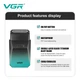 Электробритва VGR V-372 GREEN шейвер, двойное лезвие, 7500 RPM, влагозащита - изображение 5