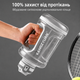Еко-пляшка KANGZYUAN 1500 мл (1.5 л) — Біла Tritan BPA-free, ударостійка, спортивна з ручкою та ремінцем - зображення 7