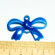 Підвіска акрилова Бант блакитна 24х38х6мм - зображення 1