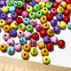 Бусины с буквами Английский алфавит крафт стиль микс цветов 180шт 7-8мм - изображение 2
