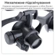 Лупа окуляри бінокулярні Magnifier 9892GJ з LED підсвіткою / збільшення 10X 15X 20X 25X - зображення 5