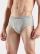 Мужские трусы слипа Calvin Klein набор 3 штуки серого цвета размер XL - изображение 4