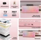 Клавіатура AULA F75 Pink-Gradient Ігрова Безпровідна Механічна. 2.4G/Bluetooth/Провід RGB REAPER Свічі - зображення 3