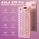 Клавиатура Беспроводная AULA S75 PRO Pink Gradient Игровая Механическая. 2.4G/Bluetooth/Кабель. c Экранчиком. RGB Подсветка. Аккумулятор 4000mAh. Star Vector Linear Switch - изображение 2