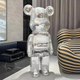 Фигурка Bearbrick серебряного цвета на подставке SUPREME 155 см. Дизайнерская игрушка Беарбрик. Фигурка Be@rbrick - изображение 5