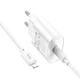 Зарядний пристрій Hoco C109A Fighter 20W Type-C + Type-C to Lightning Cable White (6942007656665) - изображение 4