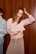 Світшот з мереживом Zara 0085/311 M Рожевий (00085311676М) - изображение 2