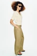 Трикотажний топ pointelle з короткими рукавами Zara 3519/009 S Бежевий (03519009727S) - изображение 3