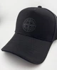 Мужская Бейсболка Тракер Stone Island Черная Коттон 100% с Застежкой на Липучке размер M (57-58 см) - изображение 3