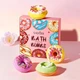 Набір Бомбочок SADOER 4 шт для ванни - SADOER Donut ручної роботи дитячі органічні натуральні шипучі кольорові сіль для ванни - зображення 2
