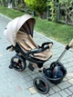 Детский трехколесный Велосипед "Toti"6140-5 Cappuccino поворотное сиденье, складной руль, корзина, телескопическая ручка, фара музыкальная - изображение 11