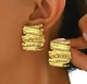 Крупные сережки Бижутерный сплав jewelry Золотистые - изображение 6