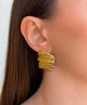 Крупные сережки Бижутерный сплав jewelry Золотистые - изображение 7