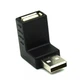 Перехідник, штекер USB A — гніздо USB A, кутовий (Down) - зображення 1