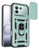 Чехол Camshield c кольцом-подставкой на Infinix Note 60 (X6879) / green - изображение 1