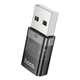 Перехідник HOCO UA36C USB-A male на USB Type-C female, чорний - изображение 4