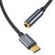 AUX-адаптер Baseus L54 Type-C to 3.5 mm Deep Grey CATL54-0G для навушників та аудіо - зображення 4