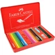 Набор цветных карандашей Faber-Castell Classic Knight на масляной основе, 48 цветов, карандаши для рисования, цветные карандаши, 115848, красная жестяная коробка, для эскизов и художественных зарисовок. - изображение 5