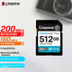 Карта памяти Kingston 512GB SD U3 V30, высокоскоростная SD-карта большой емкости, запись 4K Ultra HD, скорость чтения 200 МБ/с, скорость записи 160 МБ/с. - изображение 4