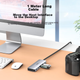 USB-концентратор UNITEK USB 3.2, високошвидкісна док-станція розширення 10 Гбіт/с, з блоком живлення Type-C, 4 порти, 2 порти USB-A + 2 порти Type-C, для ноутбуків і настільних комп'ютерів, подовжувальний кабель 1 метр. - зображення 7