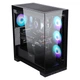 Корпус для комп'ютера SAMA Dabingjie чорного кольору, формату ATX, для настільного ПК, подвійні скляні панелі/знімні стійки/два роз'єми U3+Type-C/підтримка материнських плат із заднім монтажем, водяне охолодження 360 мм - изображение 9