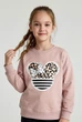 Свитшот OVER для девочки Смайл Тайм Mikki Girl SmileTime нюд визон рост 110 - изображение 1