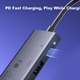 Док-станція Deli Type-C для HDMI-адаптера USB 3.0-хаб-розгалужувач PD швидкої зарядки для ПК, ноутбука, мобільного телефону MG361 - изображение 2
