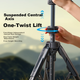 Llano Light Wing V3 Штатив для камери DSLR бездзеркальної професійної відеоблог відео в прямому ефірі алюмінієвий сплав штатив джойстик демпфуючий карданний підвіс анти-струсування відкритий портативний - зображення 7