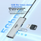 USB-концентратор Aigo, конвертер HUB, док-станция расширения для ноутбука, удлинительный USB-кабель, док-станция расширения для компьютера H02-3.0, металлический, 1 м - изображение 5