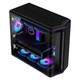 Корпус SAMA Giant Wave 3 Black для настільного комп'ютера Seaside ATX з високою прозорістю, вигнутим склом, вбудованою світловою стрічкою ARGB, задньою панеллю материнської плати, 360-градусним радіатором, швидкознімним Type-C - изображение 7